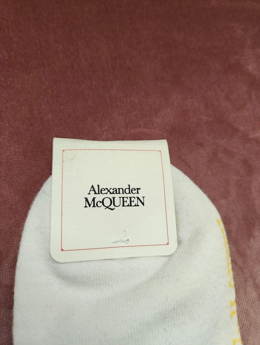 NWT Alexander McQueen Ankle Banded Logo Socks Womens
